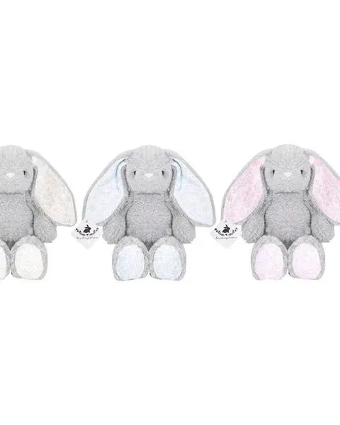Hugs & Kisses Plush Soft Bunny Assorted Colours Age- Newborn & Above Age-Newborn & Above