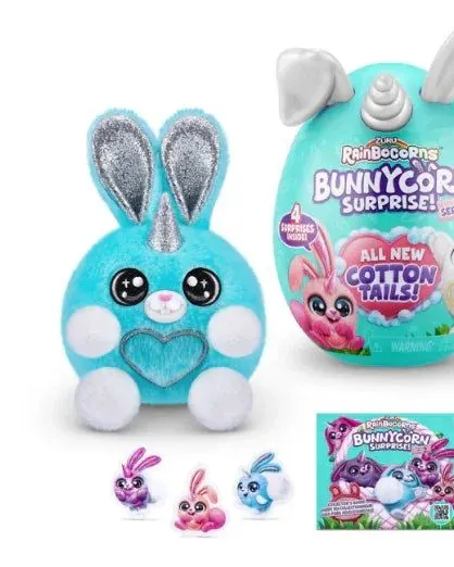 Rainbocorns Bunnycorn Surprise Plush Mini S2 with 4 Surprises ZUR-9280 Age- 3 Years & Above