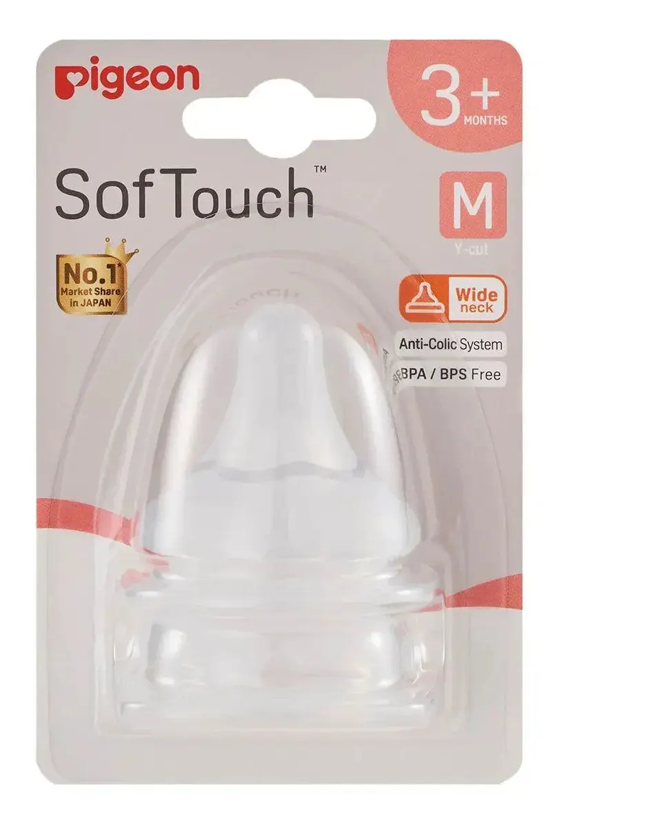 Pigeon Nipple for SofTouch Nursing Bottle pck 2pcs -M (WN3)