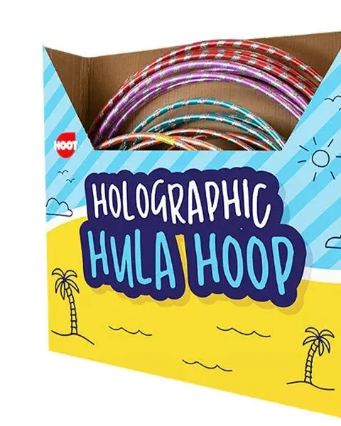 Hoot Holographic Hula Hoop Assorted Cdu Age-3 Years & Above