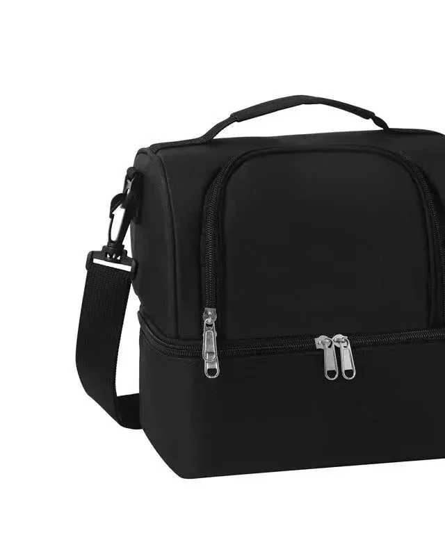 Pibi 2-in-1 Insulated bottle & Lunch Bag Black Age- Newborn & Above