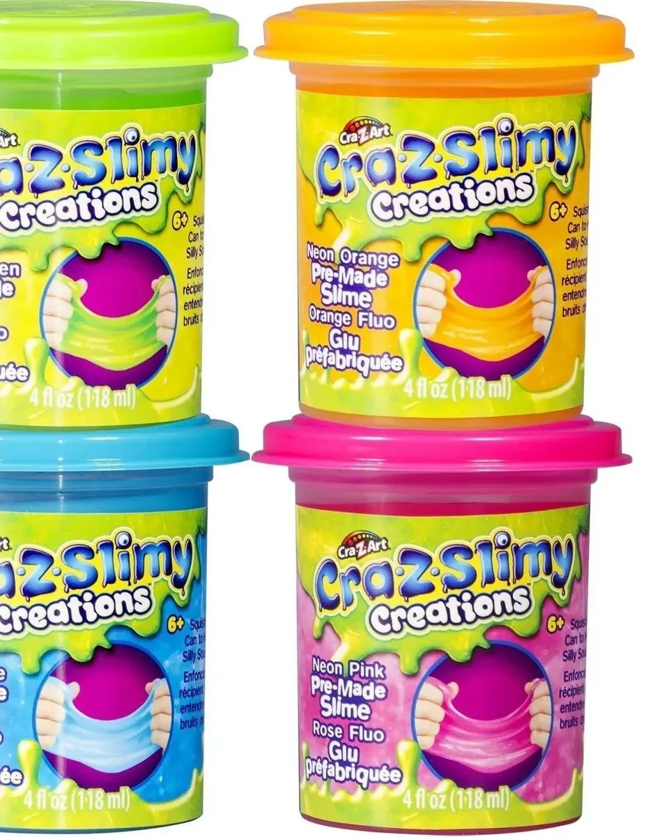 Cra-Z-Art Cra-Z-Slimy Premade Single Cans Slime 4 Oz Assorted Multicolor Age-6 Years & Above