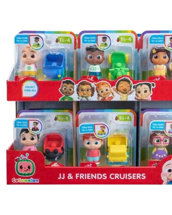 Cocomelon JJ & Friends Cruisers Figure Assorted Multicolor Age- 12 Months & Above