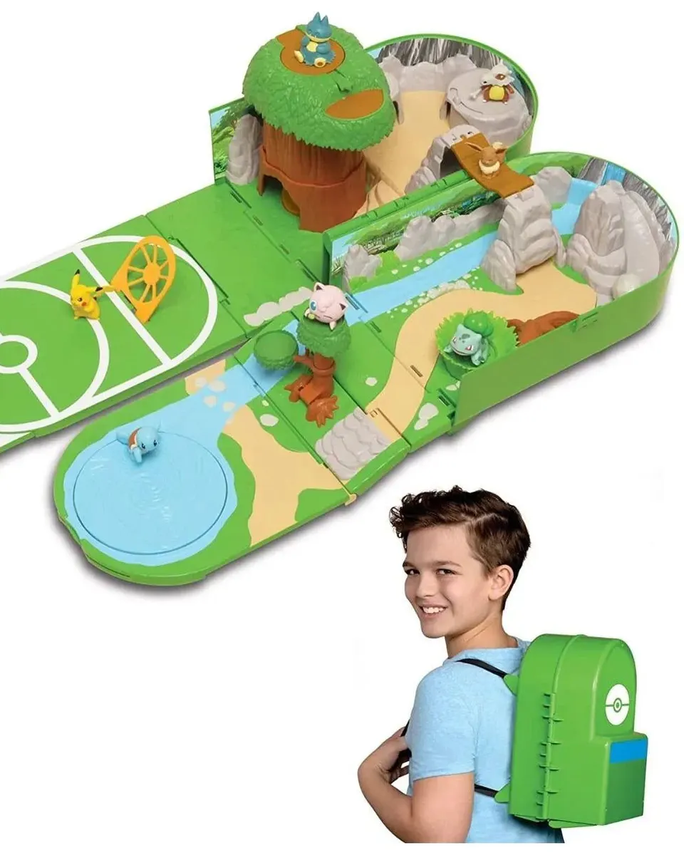 Pokemon Carry Case Playset Green Age- 4 Years & Above