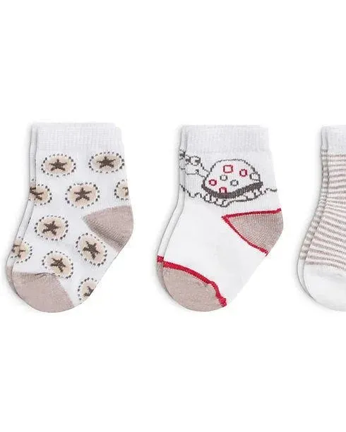 Motherschoice Baby 3 Pack Box Socks Cream/White IT3937