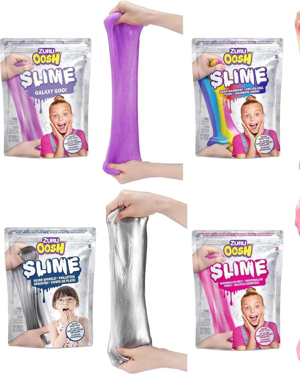 Zuru Oosh Gooey Slime and Epic Stretchy Slime Foilbag 800g Assorted Pack of 1 Age- 8 Years & Above