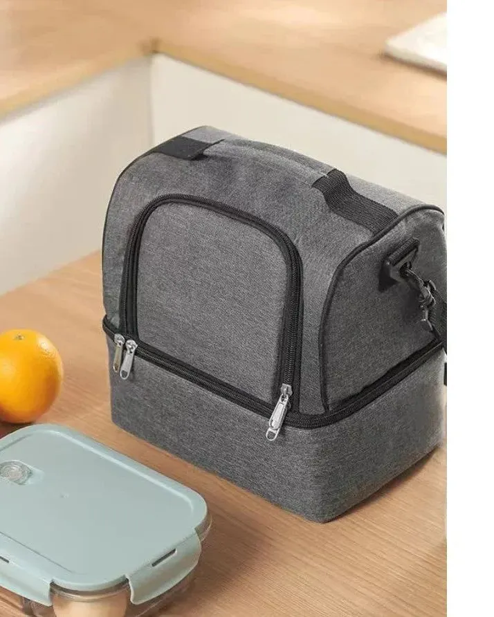 Pibi 2-in-1 Insulated bottle & Lunch Bag Grey Age- Newborn & Above