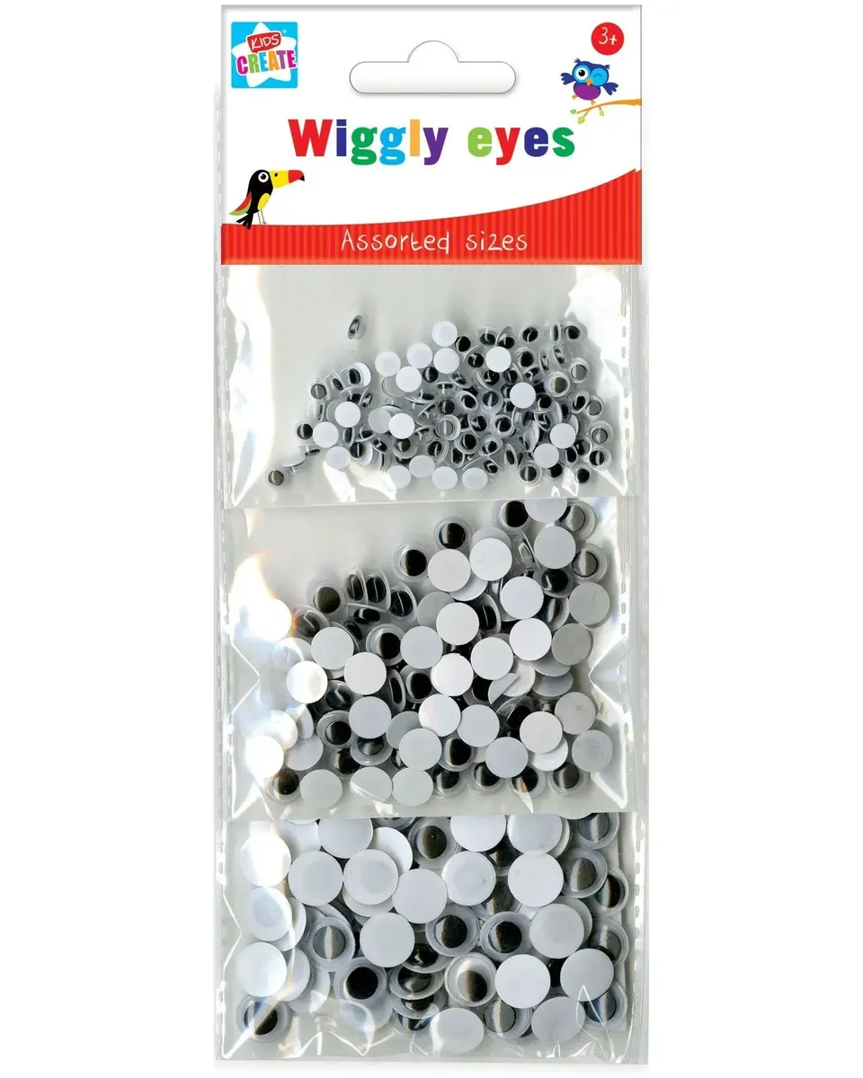 Pibi Kids Create Wiggly Eyes 3 Assorted Sizes Age-3 Years & Above