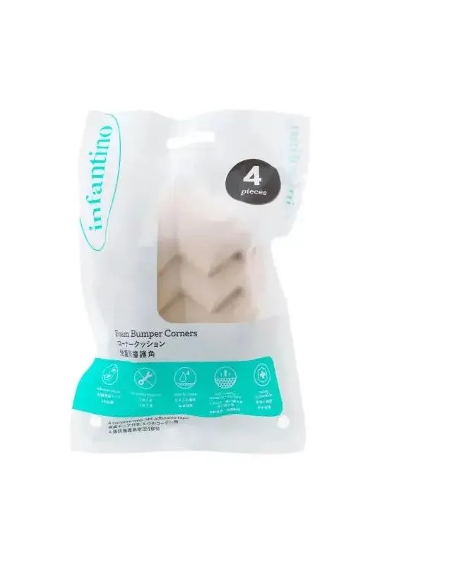 Infantino Baby Proofing Foam Bumper Corners White Age- 6 Months & Above