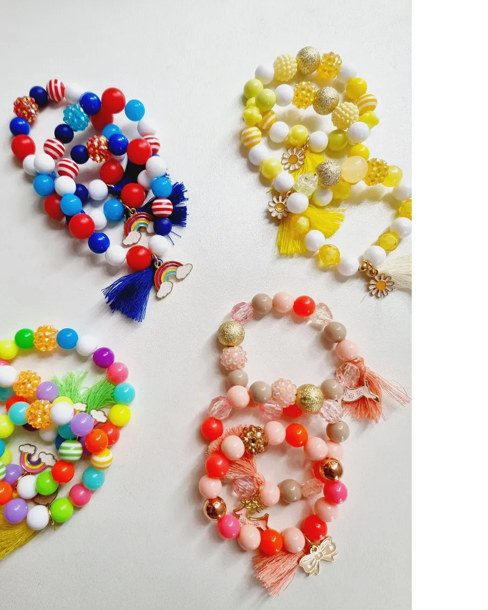 Ellaine Bows Cute Colorful Bracelets Kids Jewelry Assorted Single Multicolor Age- 36 Months & Above