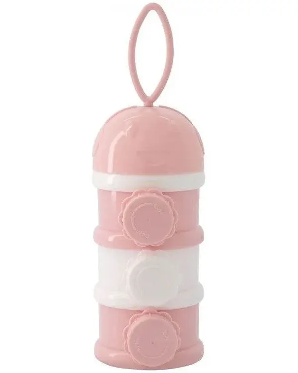 Kikkaboo Milk Powder Dispenser 3-Layer Pink Age- Newborn & Above