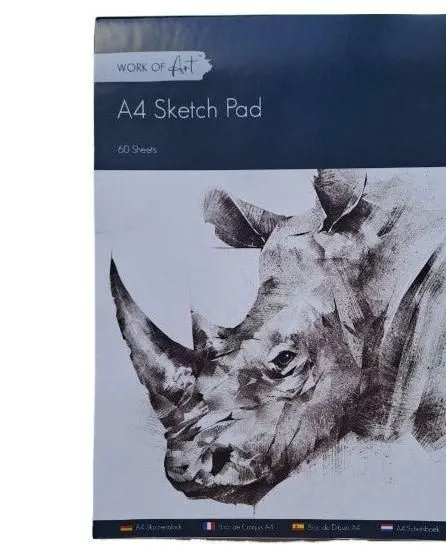 Pibi Work Of Art A4 60 Sheet Artist Sketch Pad Assorted Age-3 Years & Above