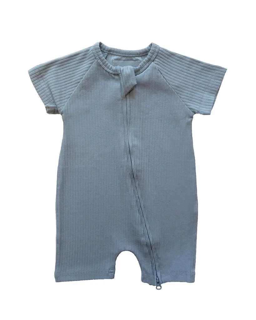 Toto & Mommie Baby Shortie Ribbed Romper Yara