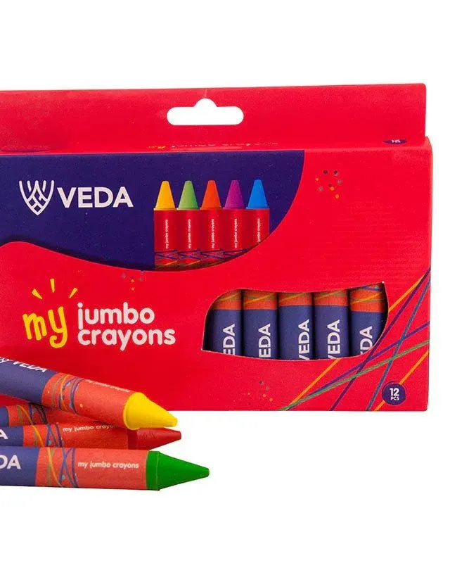 Veda Jumbo Crayons Cr-J12A Pack of 12