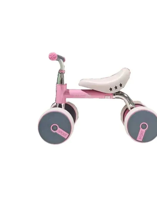 Pibi Baby Balance Bikes Pink/White Age- 12 Months & Above