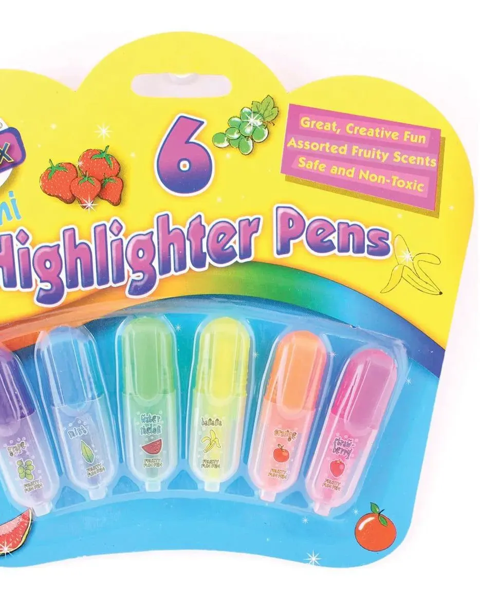 Artbox Mini Scented Highlighters Assorted 6 Pack Age-3 Years & Above