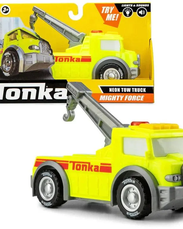 Tonka Mighty Force Lights and Sounds Tow Truck Yellow Age- 3 Years & Above