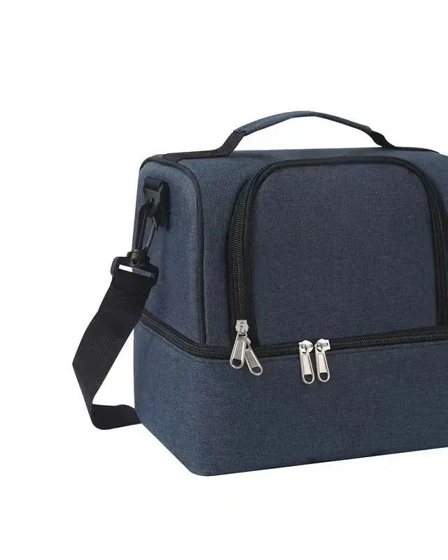 Pibi 2-in-1 Insulated bottle & Lunch Bag Navy Blue Age- Newborn & Above
