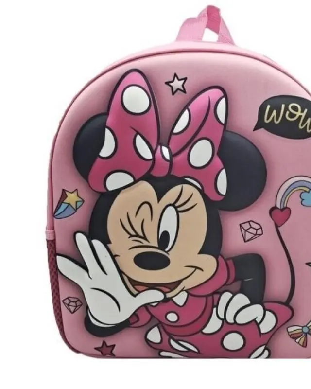 Minnie Mouse Cute Printed Design Cute 3D Backpack 1405 Age- 3 Years & Above