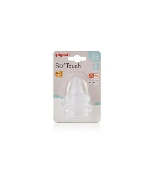 Pigeon Nipple for SofTouch Nursing Bottle Teats pck 2pcs -S (WN3) Age- Newborn & Above