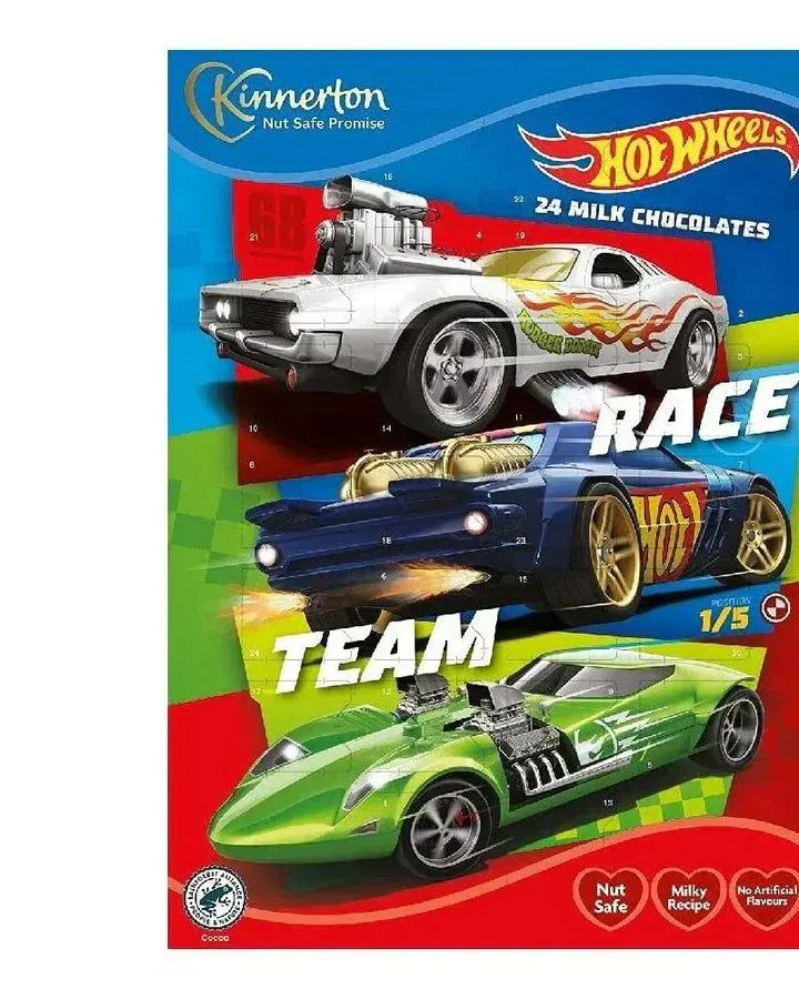 Kinnerton Hot Wheels Advent Calendar Kids Candy