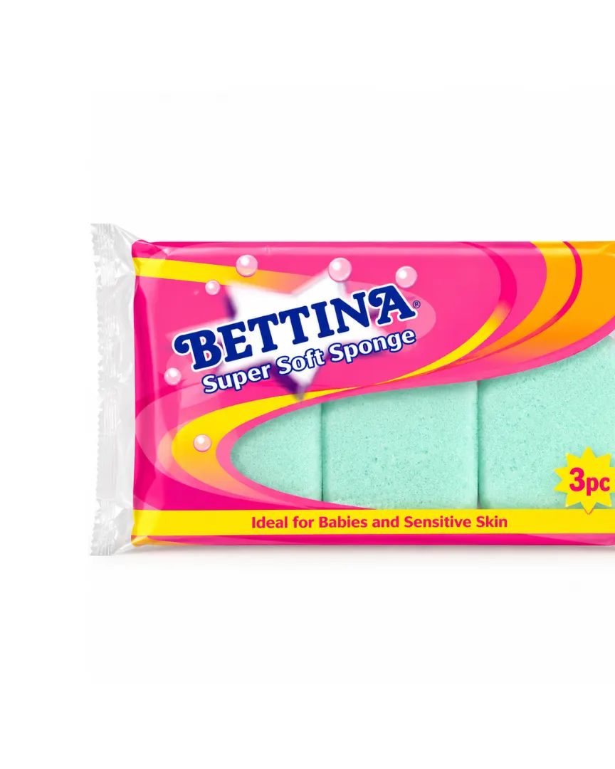 Bettina Super Soft Baby Sponge 3 Pack Age- Newborn and Above
