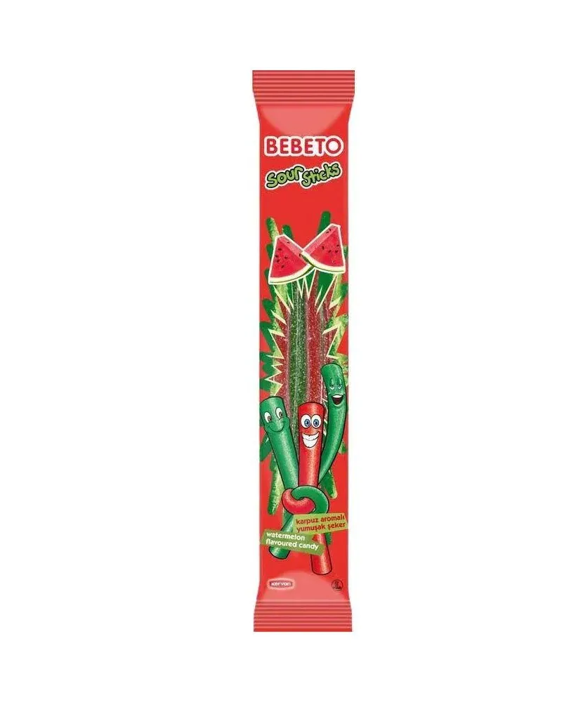 Bebeto Sour Sticks Watermelon 30G Age- 3 Years & Above