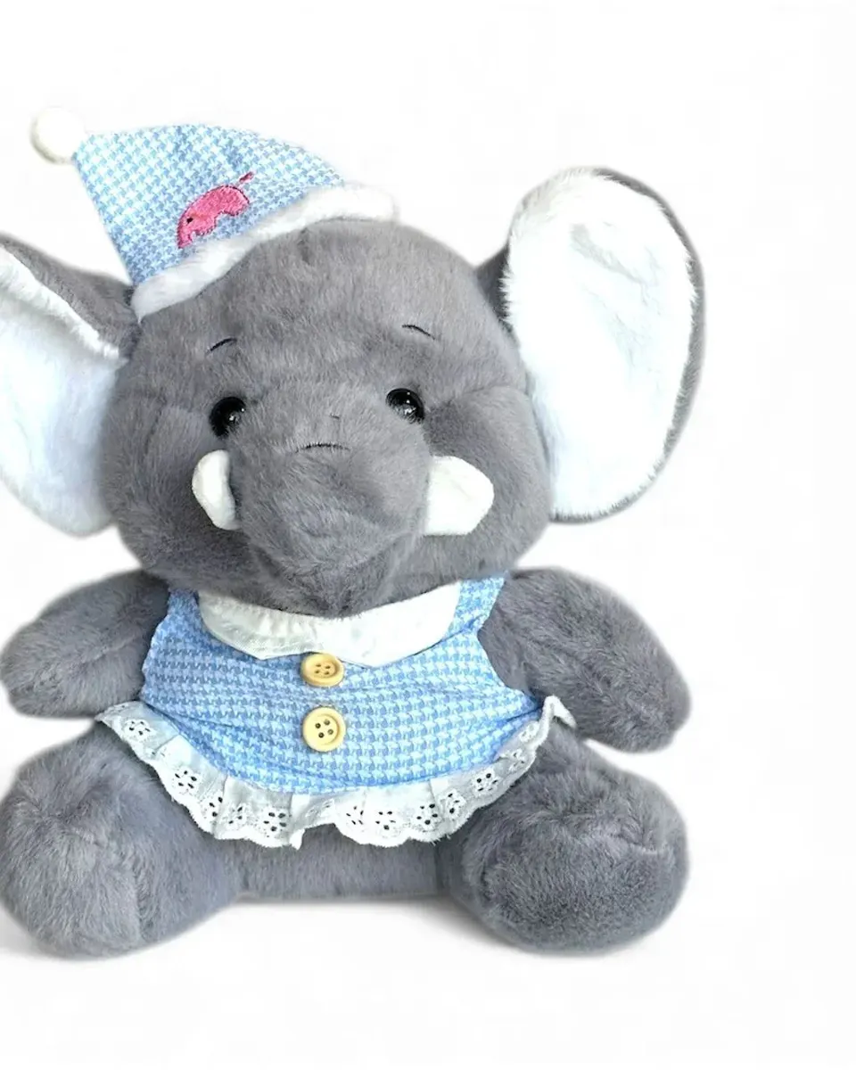 Pibi Cute & Supersoft Teddy Elephant Plush Toy 25 cm Multicolor Age - Newborn & Above