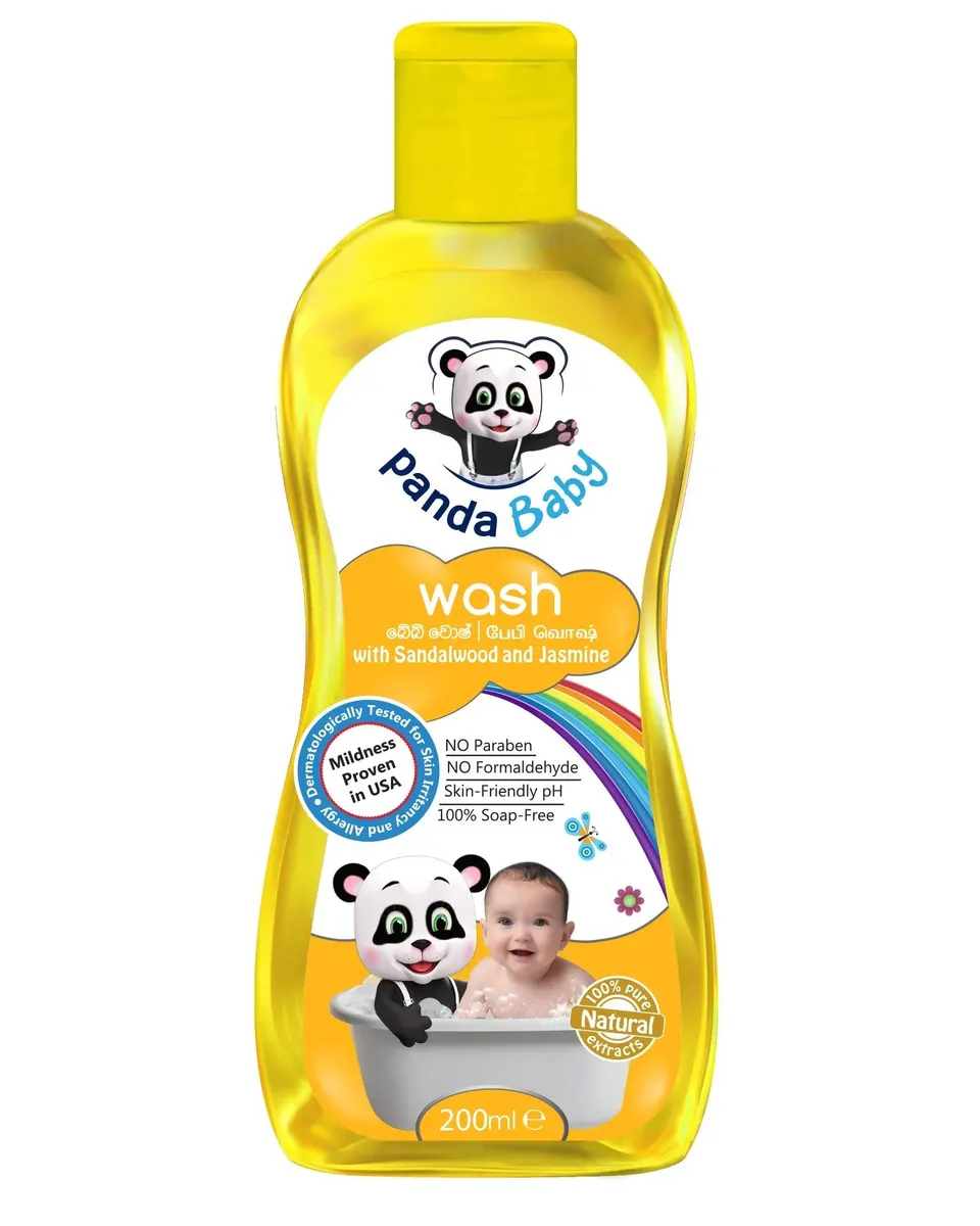 Panda Baby Wash - Sandalwood & Jasmine 200ml Age- Newborn & Above