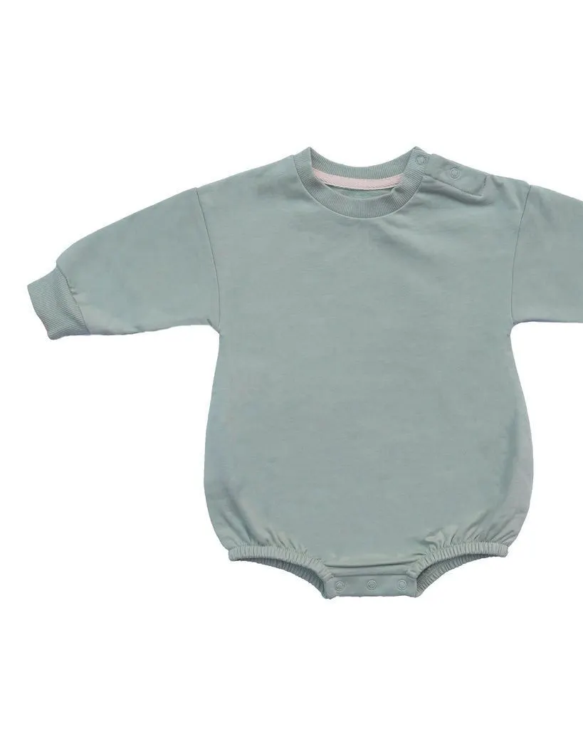 Toto & Mommie Infant Sweats Romper Pistachio