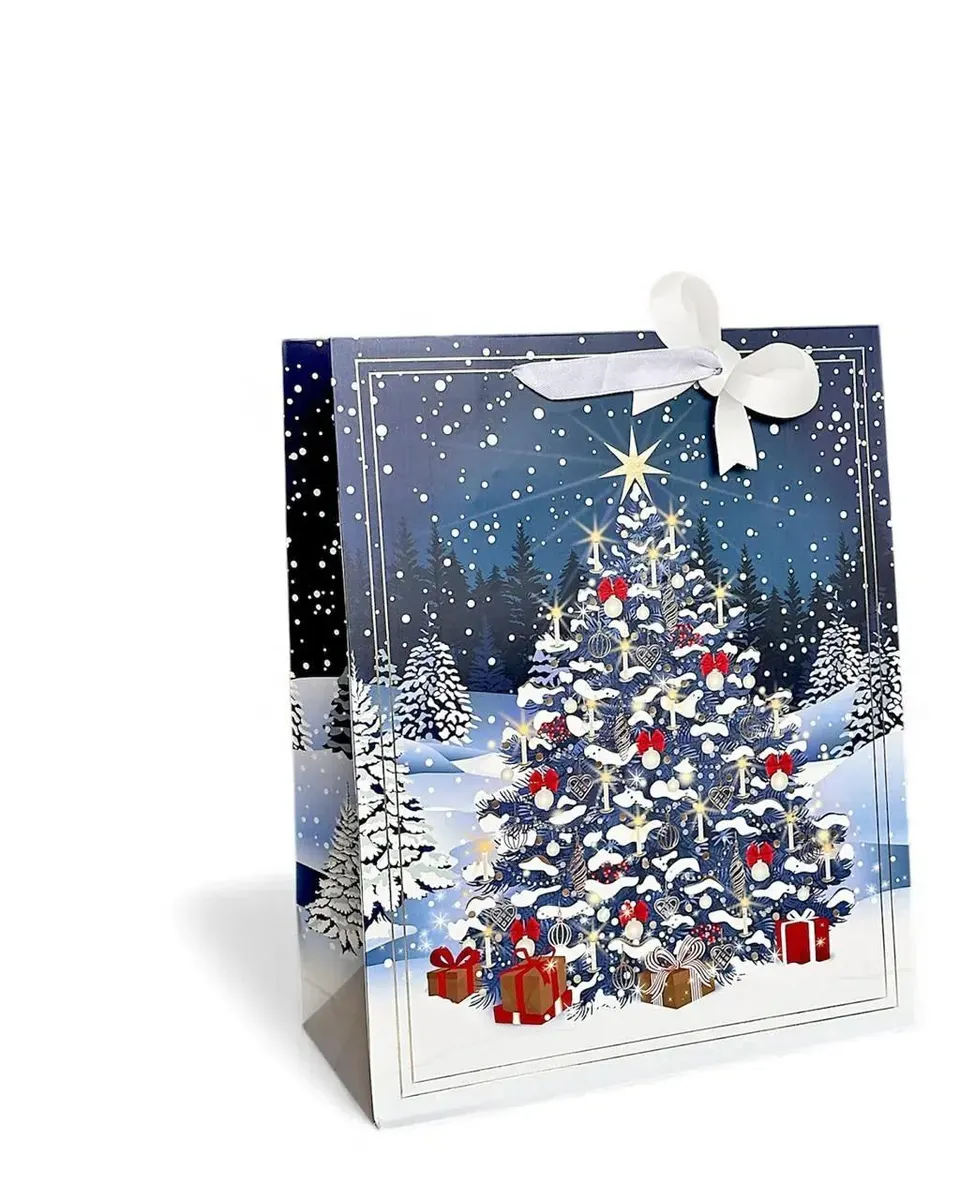 Pibi Grimmering Christmas Tree Gift Bag Large