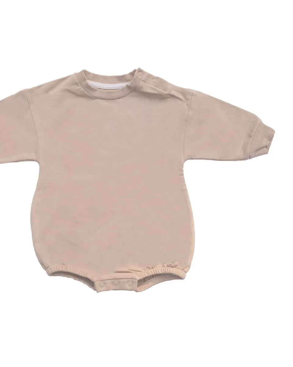 Toto & Mommie Infant Sweats Romper Beach