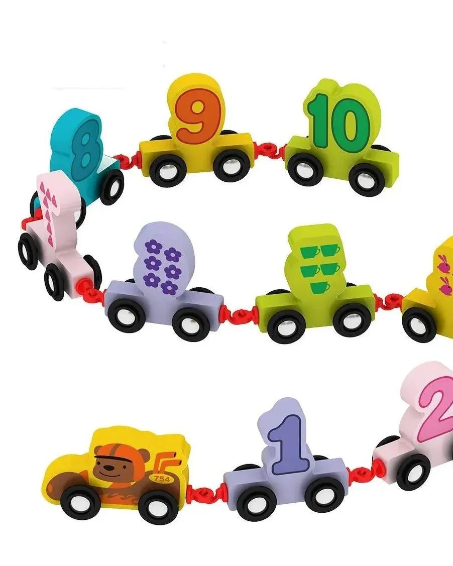 Acool Toys 11-Piece Mini Number Train Multicolor Age- 2 Years & Above