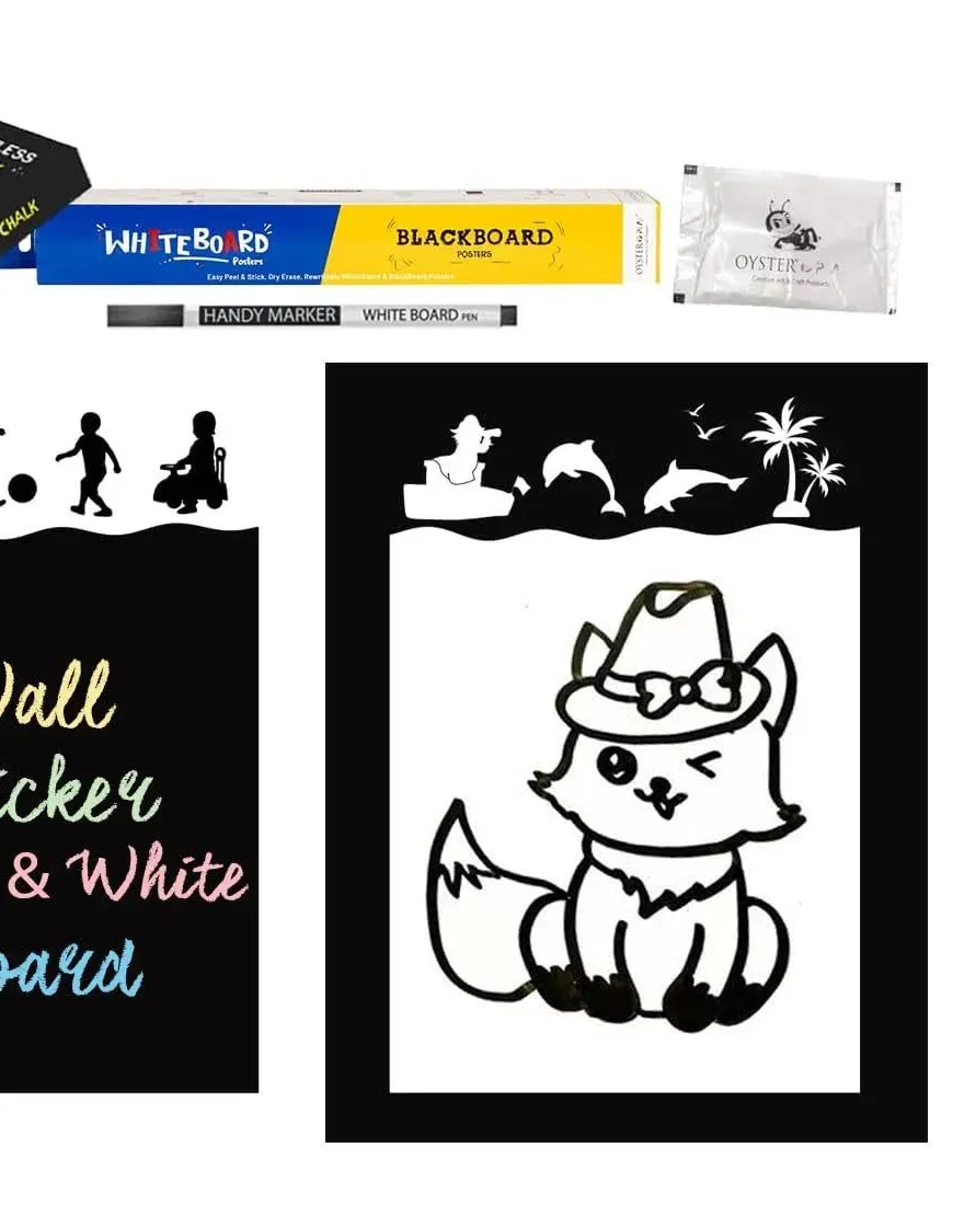 Oyster Play Black Board & White Board Poster Age-3 Years & Above
