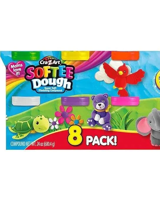 Softee Dough Supersoft Modelling Clay Value Pack of 8 Multicolor Age- 4 Years & Above