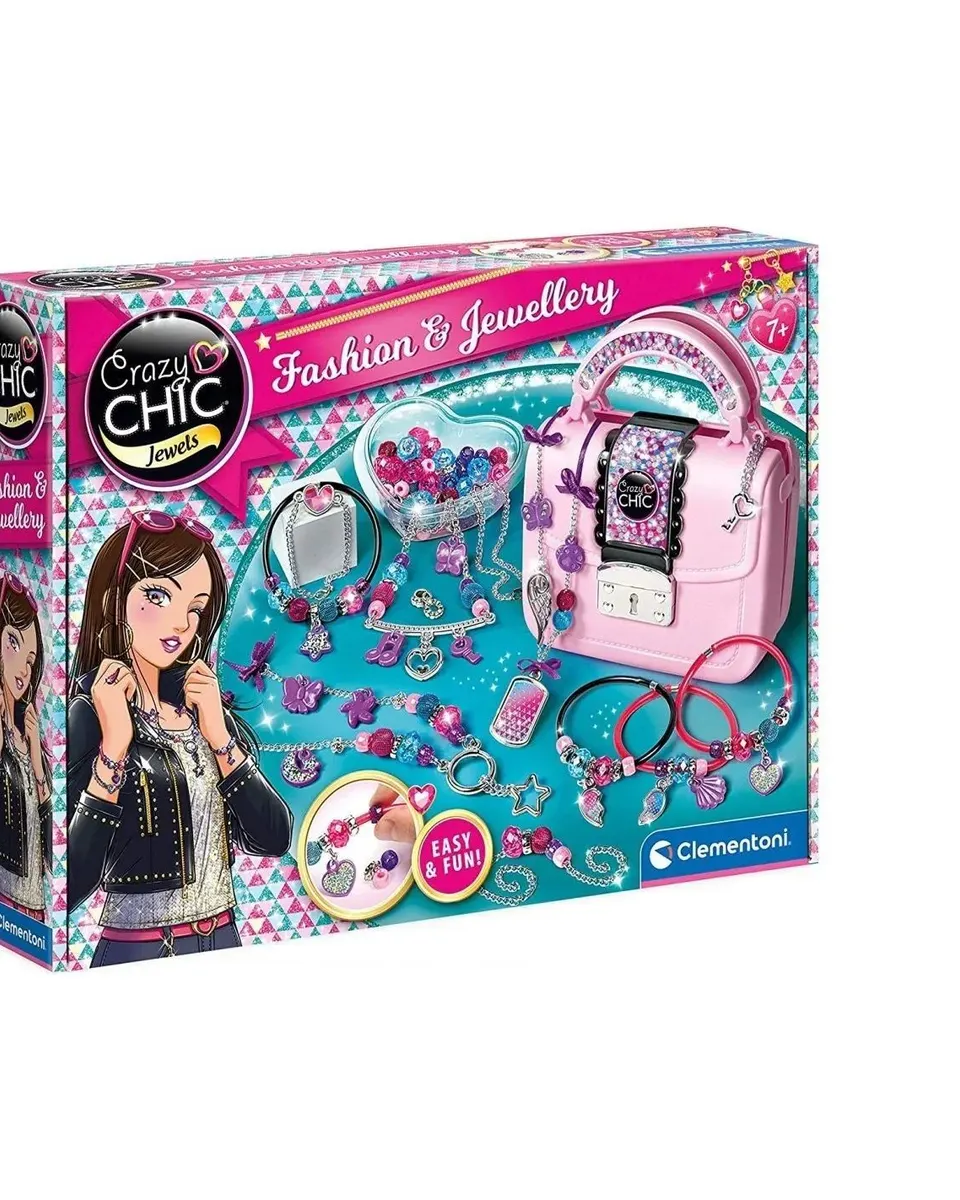 Clementoni Crazychic Fashion & Jewelry DIY Kit Multicolor Age- 7 Years & Above