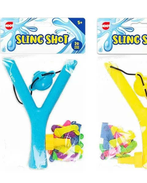Hoot Sling Shot With 20 Water Bombs Set Assorted Colours Age-4 Years & Above