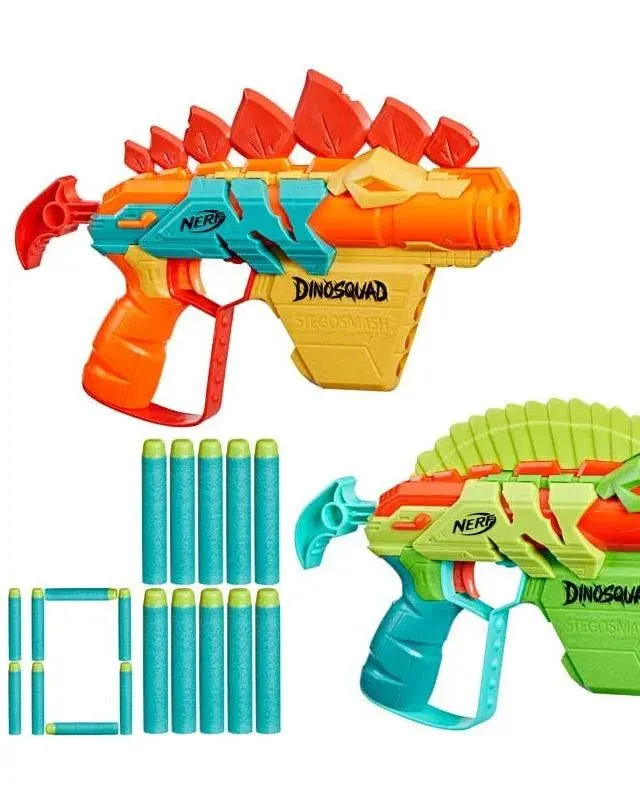 Nerf Dinosquad Stego-Duo Gun Age-8 Years & Above