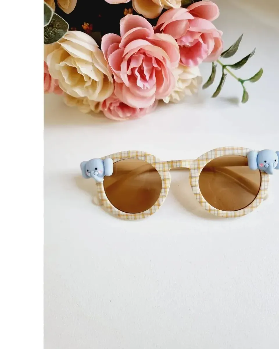 Ellaine Bows Cute Kids Sunglasses With Case Assorted Single Multicolor Age- 36 Months to 8 Years