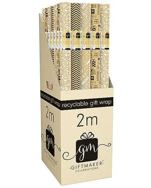Giftmaker Fashion Kraft Mix Gift Wrap Cdu Age- Newborn & Above