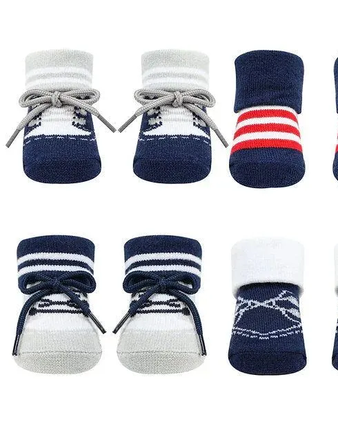 Infancie Baby Boys 4-Pack Socks Booties Gift Box IT3968