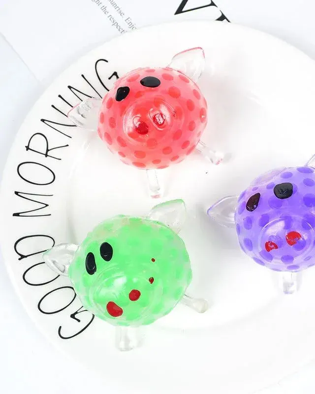 Pibi Piggy Smash Water Ball Squishy Toy 7X7.5Cm Multicolor Assorted Pack of 1 Age- 3 Years & Above