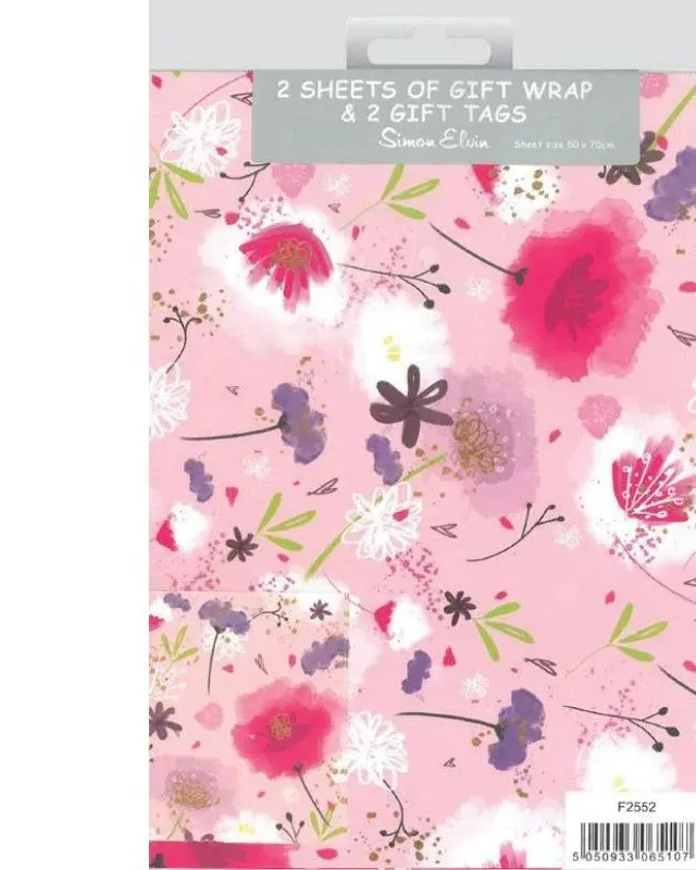 Simon Elvin Folded Wrap & Tags Floral