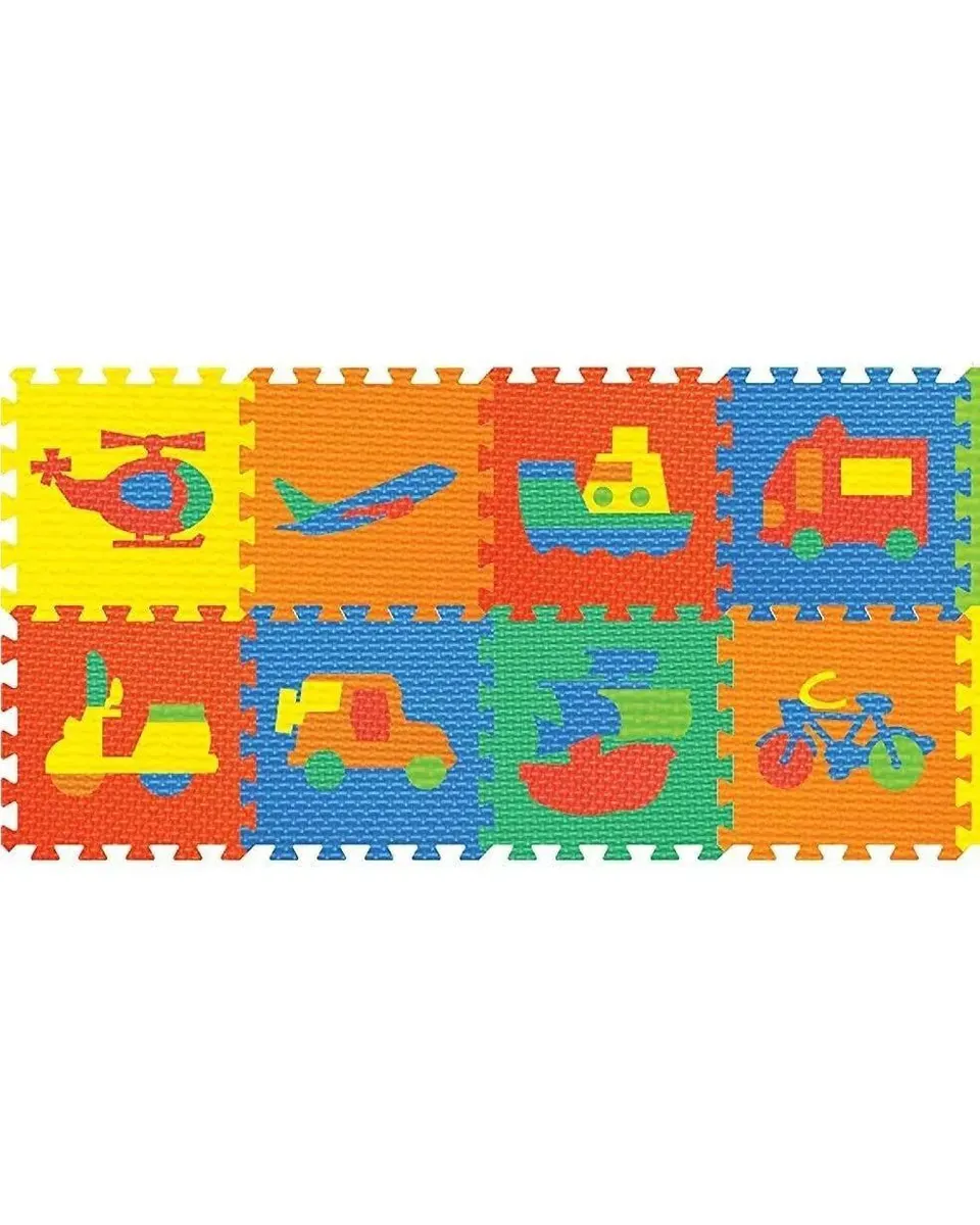 Power Joy Vehicle Puzzle Mat 32 X 32 Cm 10Pc Multicolor Age- 3 Years & Above