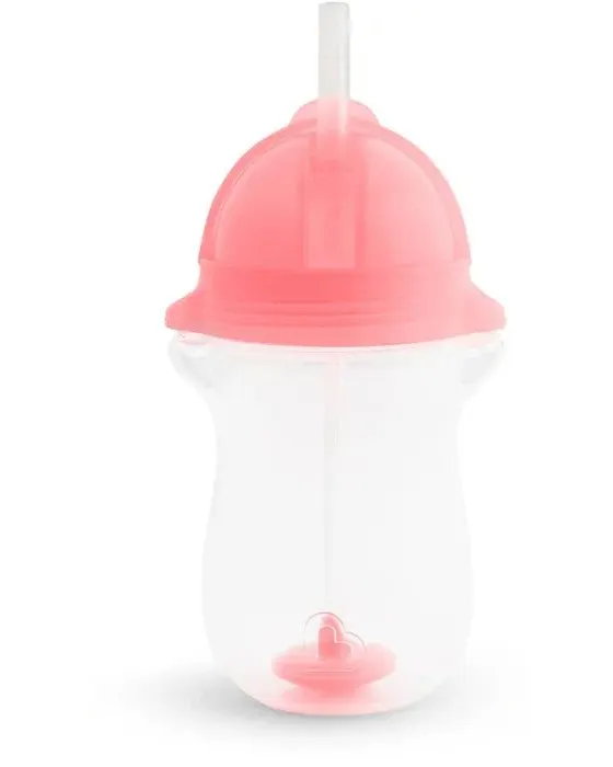 Munchkin Tip & Sip Any Angle Straw Cup 10Oz/296 ml Pink Age- 12 Months & Above