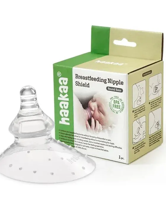 Haakaa Orthodontic Breastfeeding Nipple Shield (Round Base)