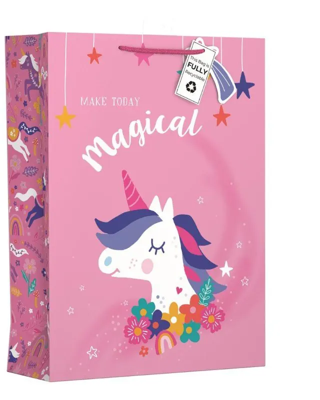 Giftmaker Pink Magical Unicorn Gift Bag XL