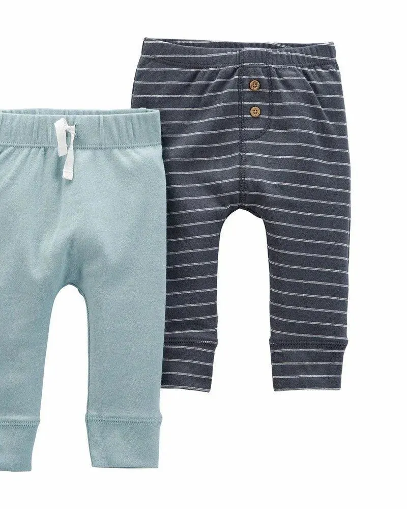 Carter's Infants Boys 2-Pack Pull-On Pants/ Leggings 1L763710