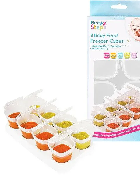 Pibi First Steps Baby Food Freezer Cubes 8 Pack Age- 6 Months & Above