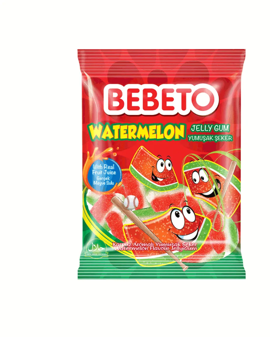 Bebeto Gummy Candy Watermelon 80G Age- 3 Years & Above